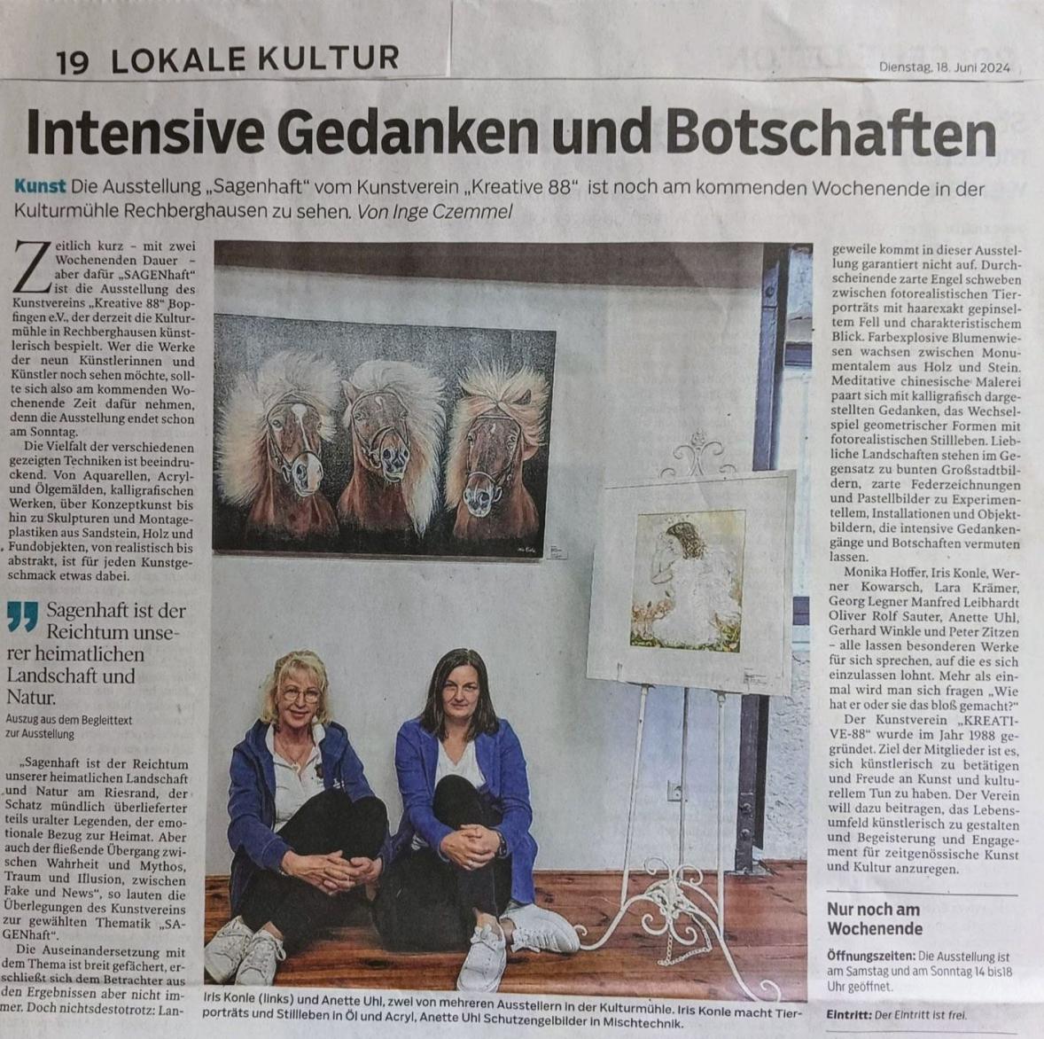 Pressebericht Ausstellung Kulturmühle Rechberghausen