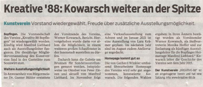 Pressebericht Vorstandswahl 2021