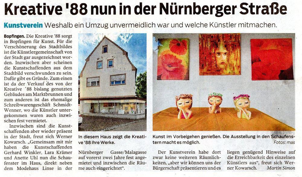 Pressebericht Nürnberger Gasse Bopfingen